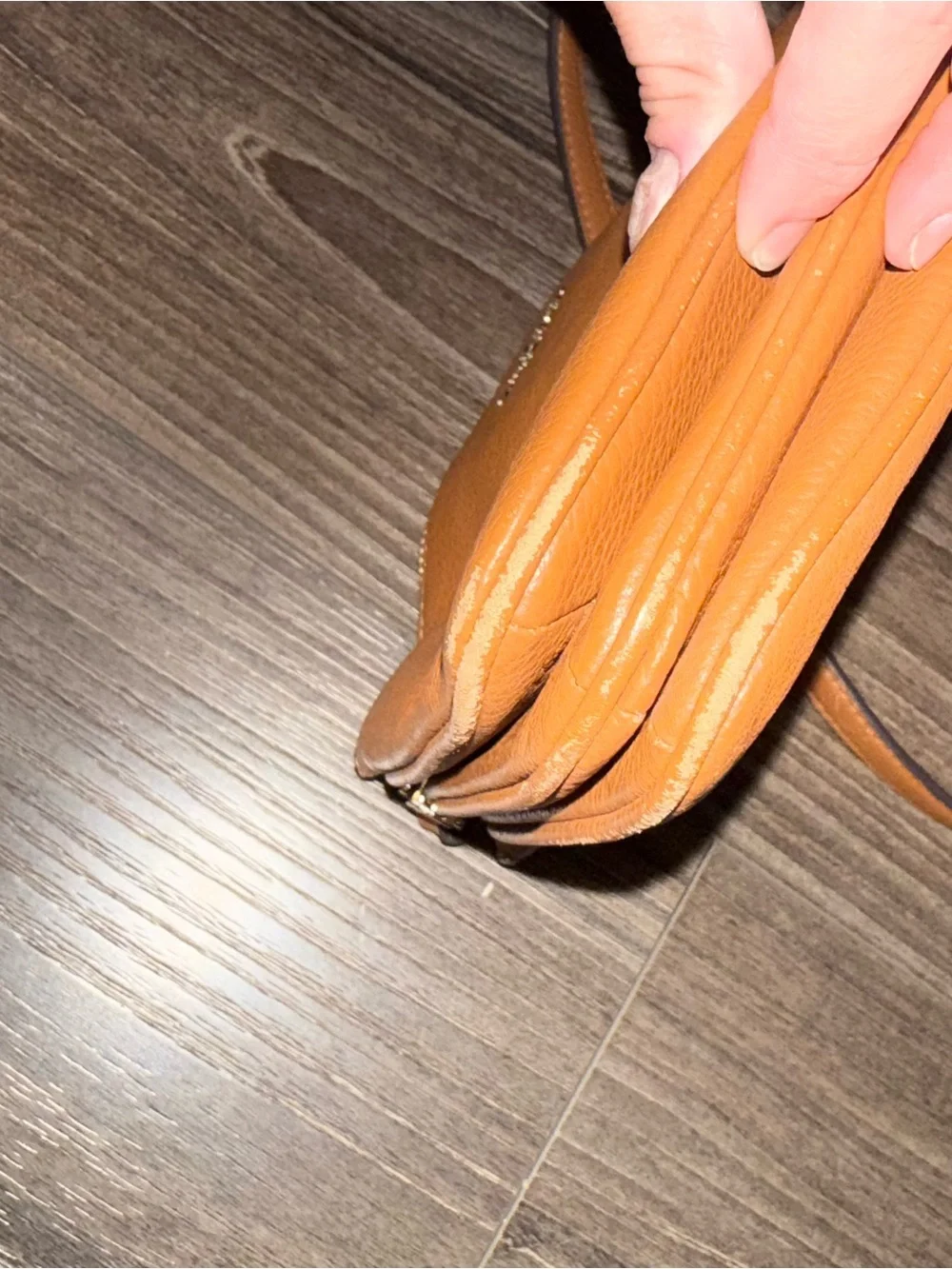 kate spade Tan Pebbled Leather Crossbody Bag